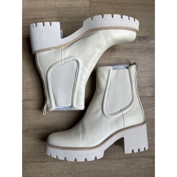 Dolce Vita Shoes - Dolce Vita Hawk H2O Booties Ivory Leather Size 9.5 NWOB